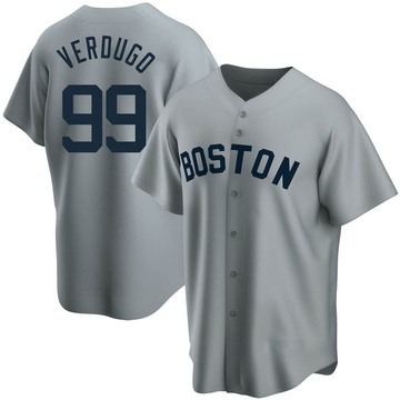 Alex Verdugo Men's Replica Boston Red Sox Gray Road Cooperstown Collection Jersey