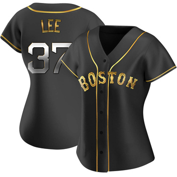 Bill Lee Women's Replica Boston Red Sox Black Golden Alternate Jersey