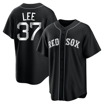 Bill Lee Youth Replica Boston Red Sox Black/White Jersey