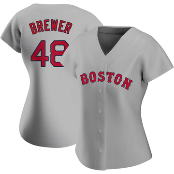 Colten Brewer Women's Authentic Boston Red Sox Gray Road Jersey