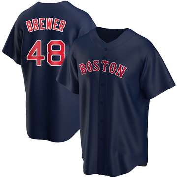 Colten Brewer Youth Replica Boston Red Sox Navy Alternate Jersey