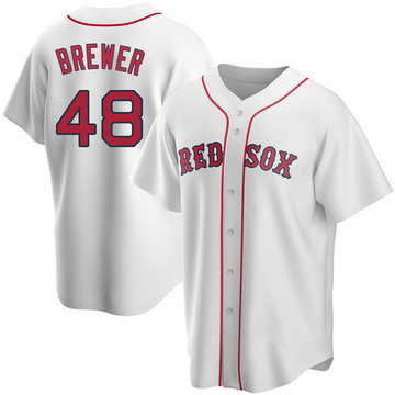 Colten Brewer Youth Replica Boston Red Sox White Home Jersey