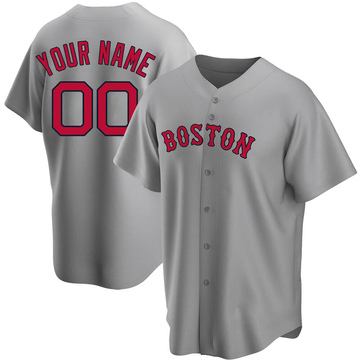 Custom Men's Replica Boston Red Sox Gray Road Jersey