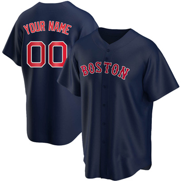 Custom Men's Replica Boston Red Sox Navy Alternate Jersey