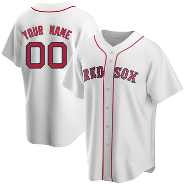 Custom Youth Replica Boston Red Sox White Home Jersey