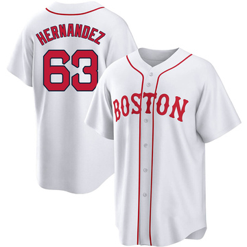 Darwinzon Hernandez Men's Replica Boston Red Sox White 2021 Patriots' Day Jersey