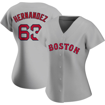 Darwinzon Hernandez Women's Authentic Boston Red Sox Gray Road Jersey