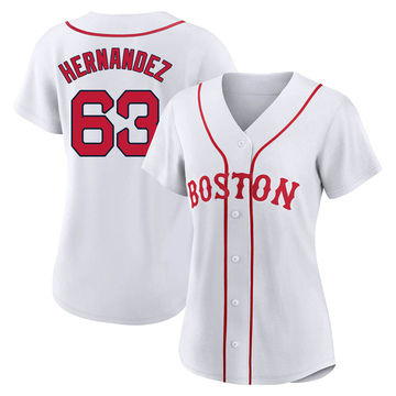 Darwinzon Hernandez Women's Authentic Boston Red Sox White 2021 Patriots' Day Jersey