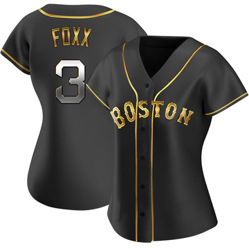 Jimmie Foxx Women's Replica Boston Red Sox Black Golden Alternate Jersey