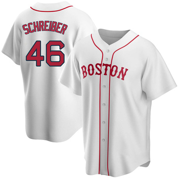John Schreiber Youth Replica Boston Red Sox White Alternate Jersey