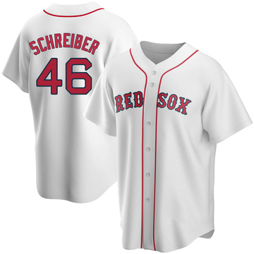 John Schreiber Youth Replica Boston Red Sox White Home Jersey