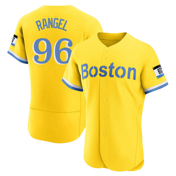 Oscar Rangel Men's Authentic Boston Red Sox Gold/Light Blue 2021 City Connect Jersey