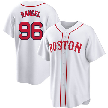 Oscar Rangel Men's Replica Boston Red Sox White 2021 Patriots' Day Jersey