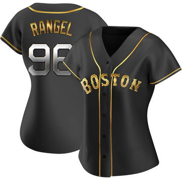 Oscar Rangel Women's Replica Boston Red Sox Black Golden Alternate Jersey
