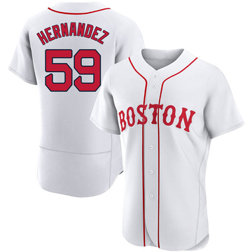 Ronaldo Hernandez Men's Authentic Boston Red Sox White 2021 Patriots' Day Jersey