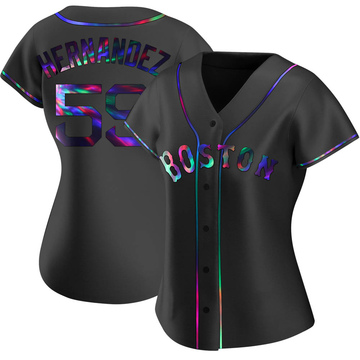 Ronaldo Hernandez Women's Replica Boston Red Sox Black Holographic Alternate Jersey