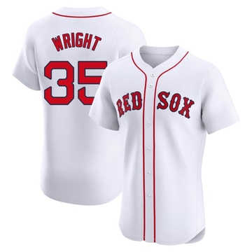 Steven Wright Men's Elite Boston Red Sox White Home Jersey