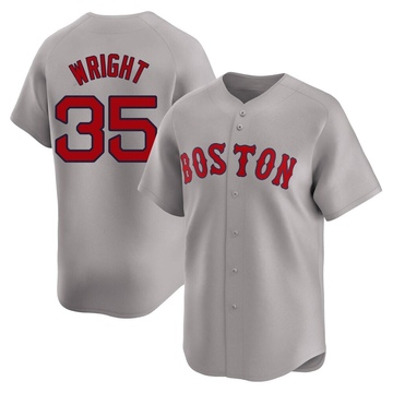 Steven Wright Men's Limited Boston Red Sox Gray Away Jersey