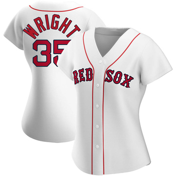 Steven Wright Women's Replica Boston Red Sox White Home Jersey