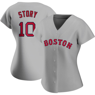 Trevor Story Women's Authentic Boston Red Sox Gray Road Jersey