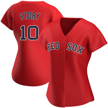 Trevor Story Women's Authentic Boston Red Sox Red Alternate Jersey
