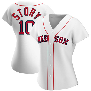 Trevor Story Women's Authentic Boston Red Sox White Home Jersey