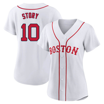 Trevor Story Women's Replica Boston Red Sox White 2021 Patriots' Day Jersey