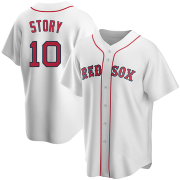 Trevor Story Youth Replica Boston Red Sox White Home Jersey