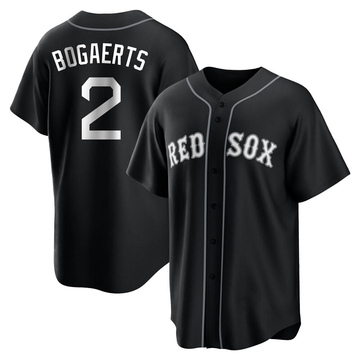 Xander Bogaerts Men's Replica Boston Red Sox Black/White Jersey