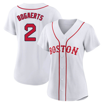 Xander Bogaerts Women's Authentic Boston Red Sox White 2021 Patriots' Day Jersey