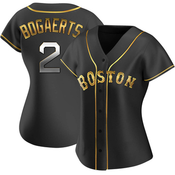 Xander Bogaerts Women's Replica Boston Red Sox Black Golden Alternate Jersey